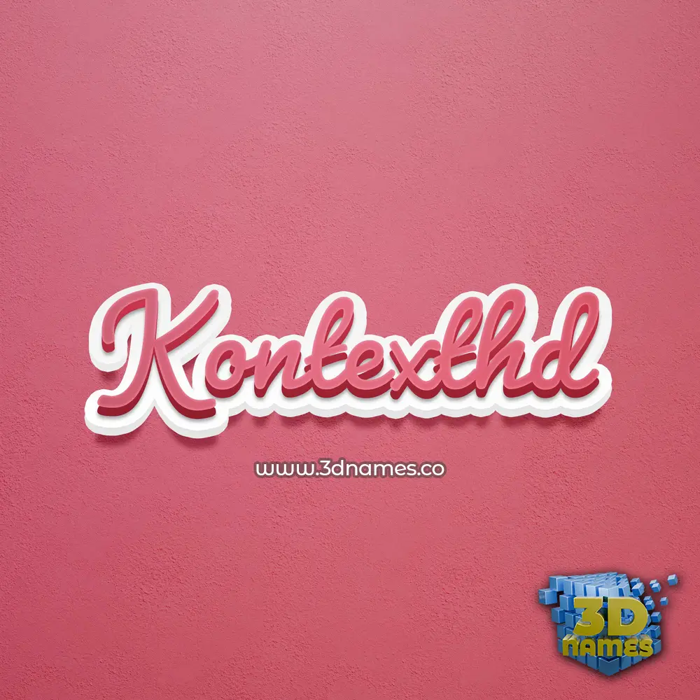 kontexthd in Red Scribble style - 3D name wallpaper