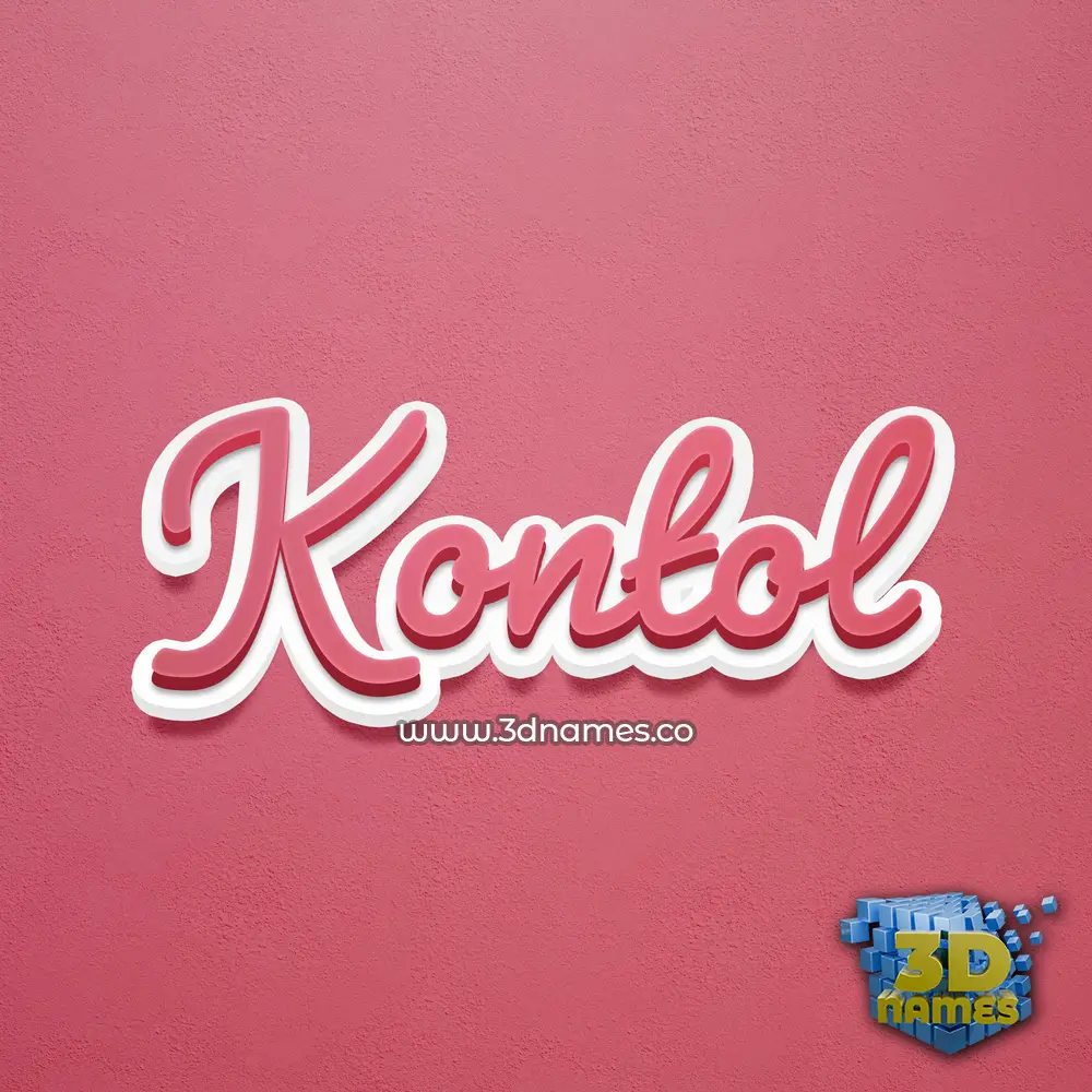 kontol in Red Scribble style - 3D name wallpaper