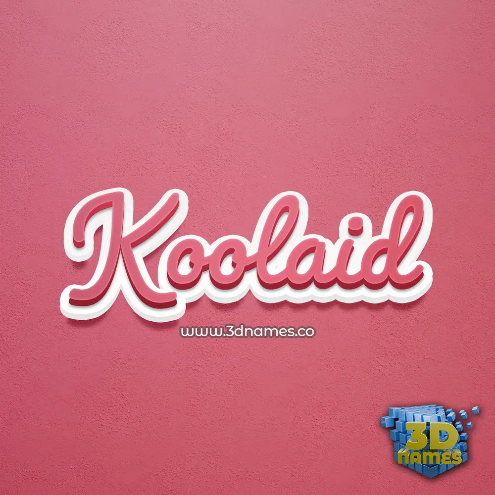 koolaid in Red Scribble style - 3D name wallpaper