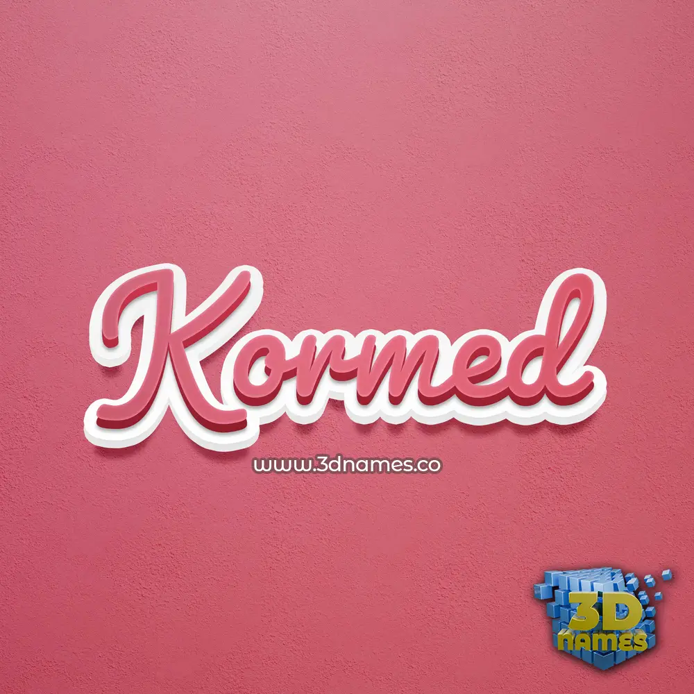 kormed in Red Scribble style - 3D name wallpaper