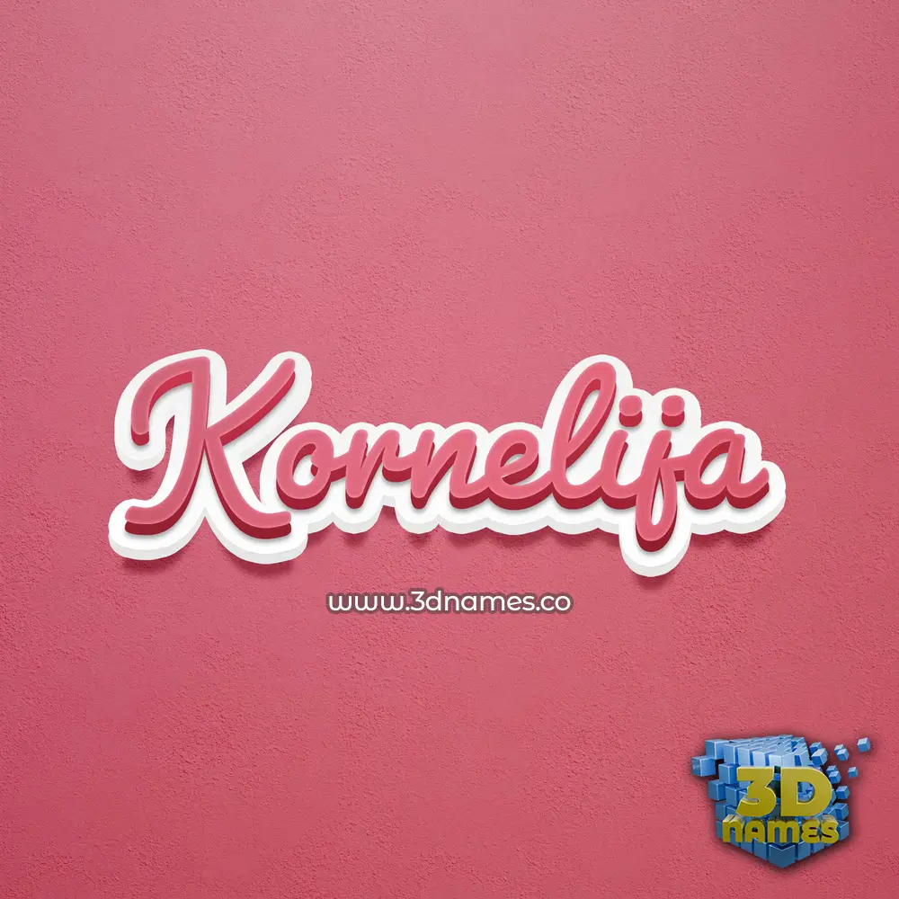 kornelija in Red Scribble style - 3D name wallpaper