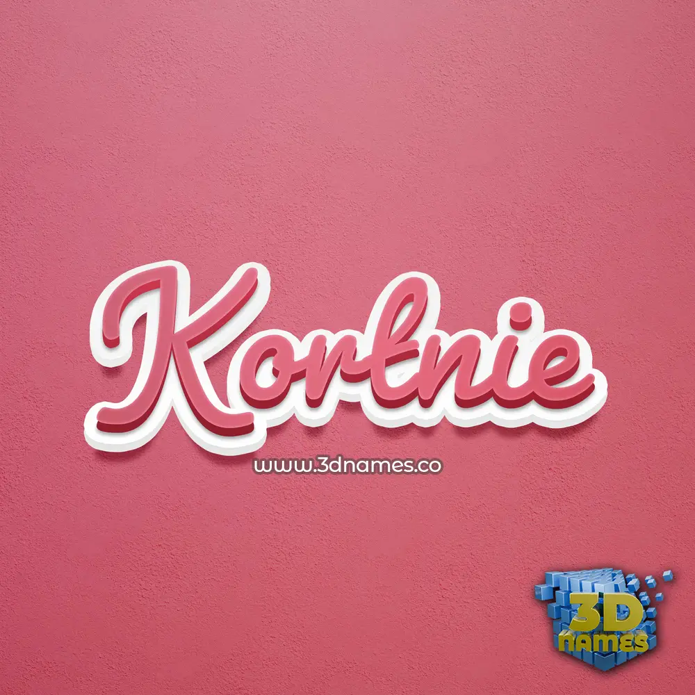 kortnie in Red Scribble style - 3D name wallpaper