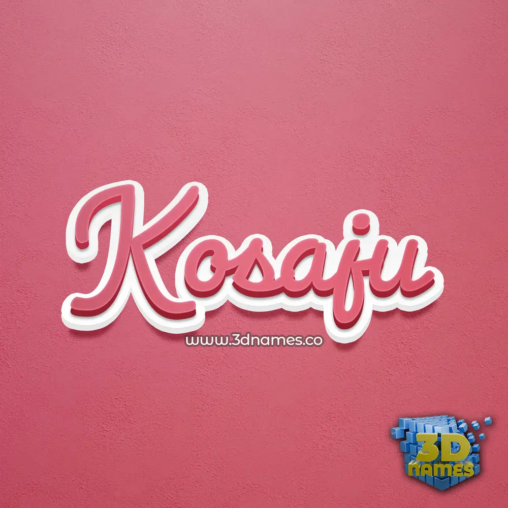 kosaju in Red Scribble style - 3D name wallpaper