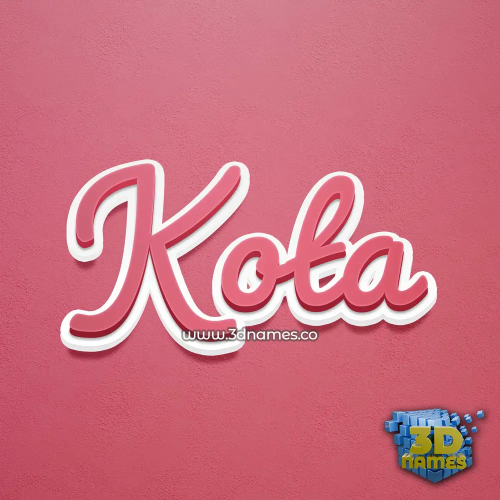 kota in Red Scribble style - 3D name wallpaper
