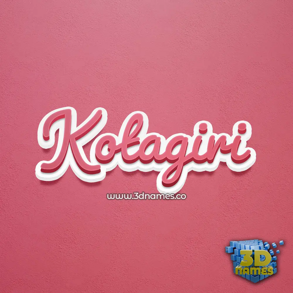 kotagiri in Red Scribble style - 3D name wallpaper