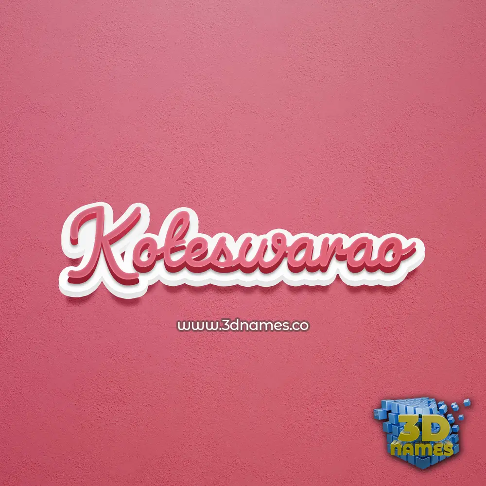 koteswarao in Red Scribble style - 3D name wallpaper