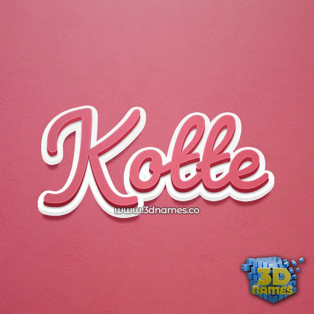 kotte in Red Scribble style - 3D name wallpaper