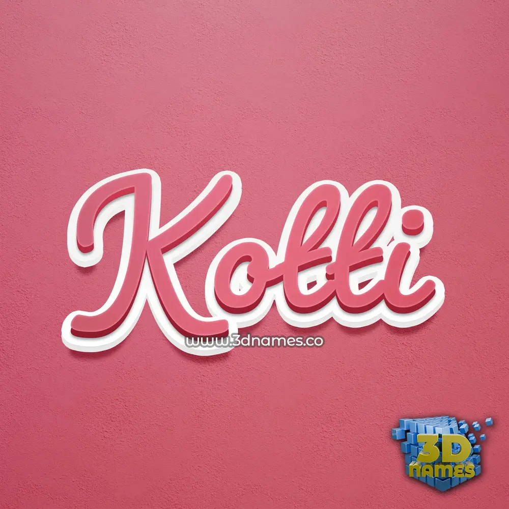 kotti in Red Scribble style - 3D name wallpaper