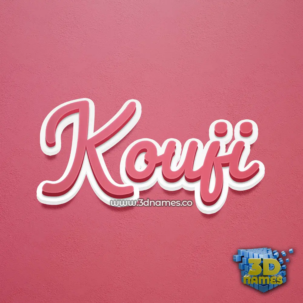 kouji in Red Scribble style - 3D name wallpaper