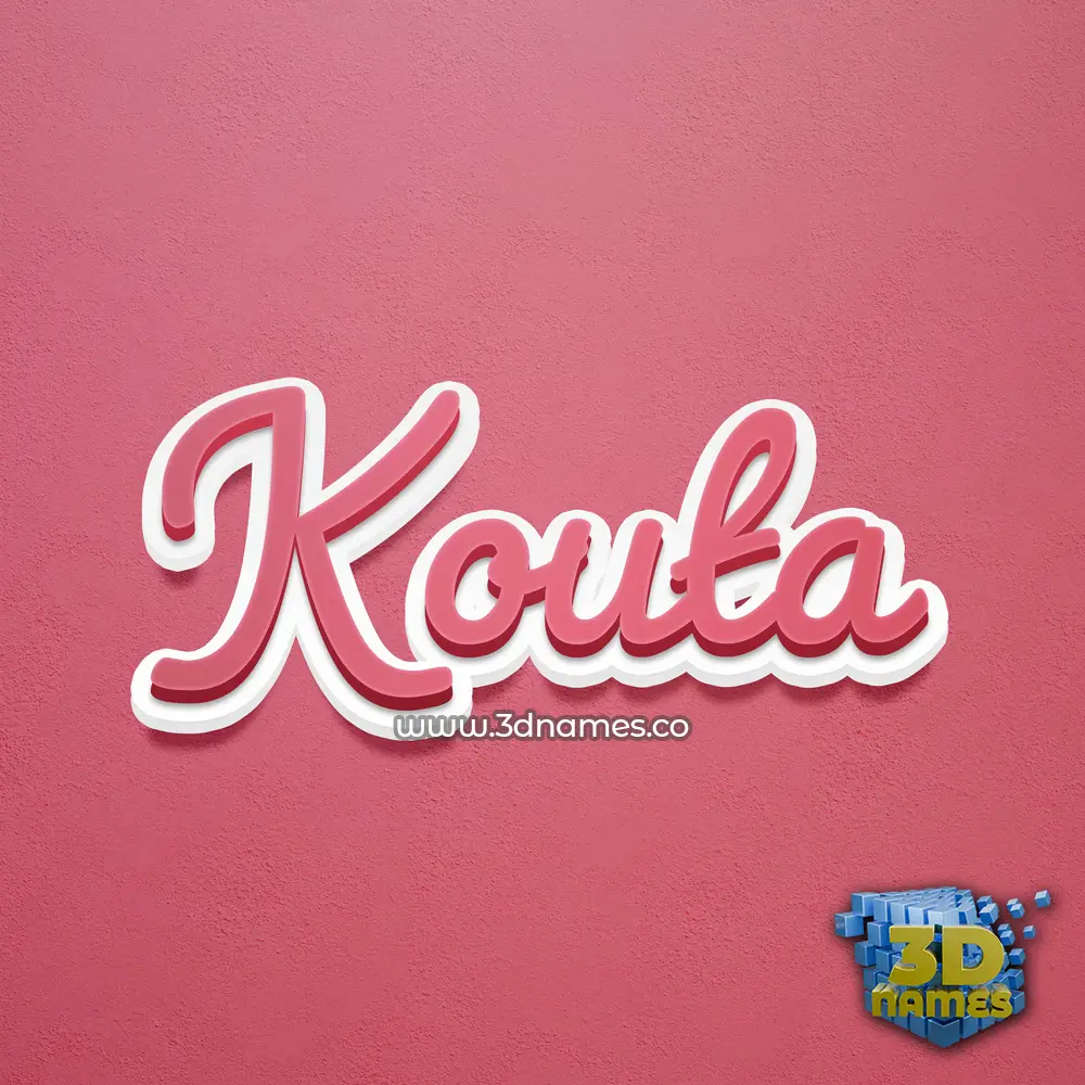 kouta in Red Scribble style - 3D name wallpaper