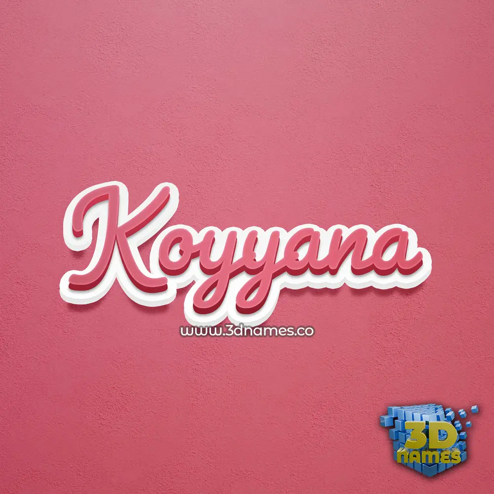 koyyana in Red Scribble style - 3D name wallpaper