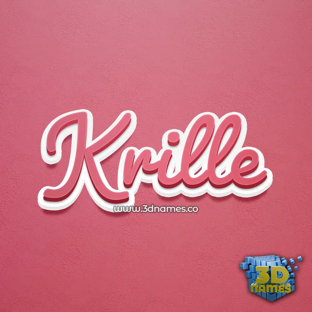 krille in Red Scribble style - 3D name wallpaper