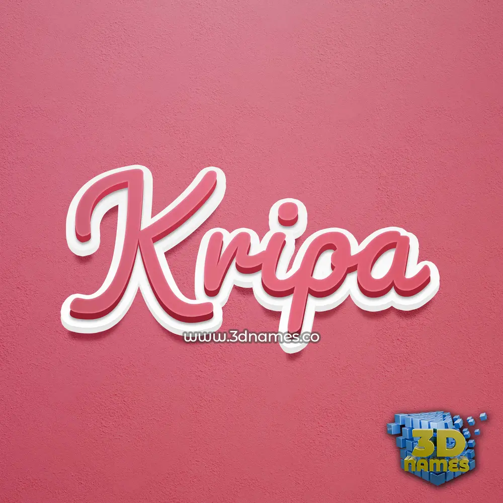 kripa in Red Scribble style - 3D name wallpaper