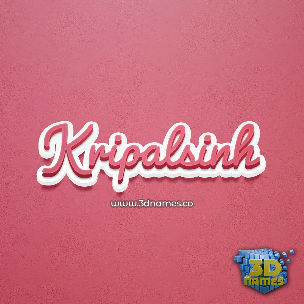 kripalsinh in Red Scribble style - 3D name wallpaper