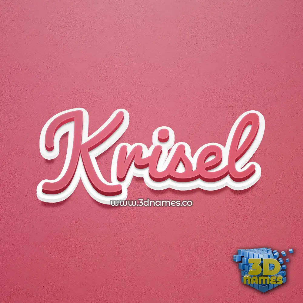 krisel in Red Scribble style - 3D name wallpaper