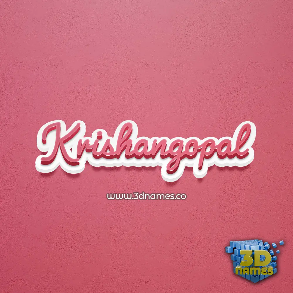 krishangopal in Red Scribble style - 3D name wallpaper
