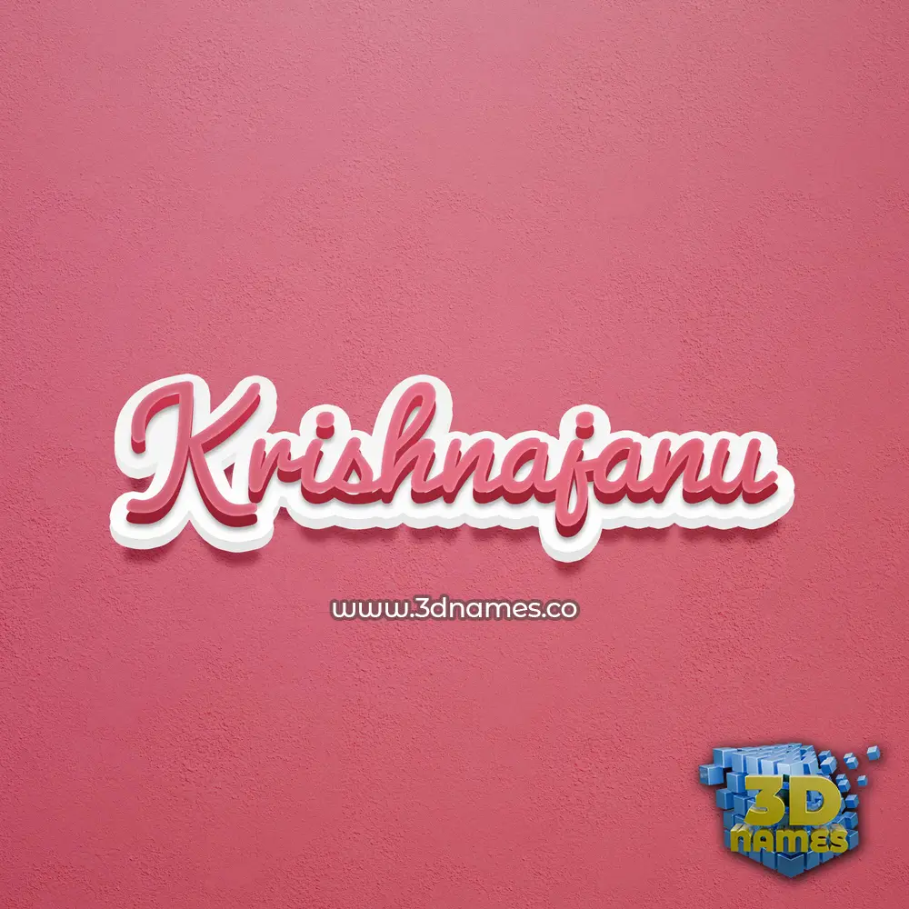 krishnajanu in Red Scribble style - 3D name wallpaper