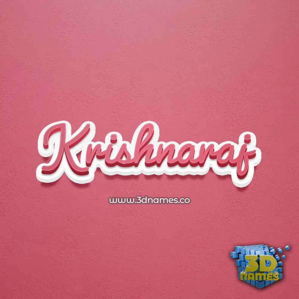 krishnaraj in Red Scribble style - 3D name wallpaper