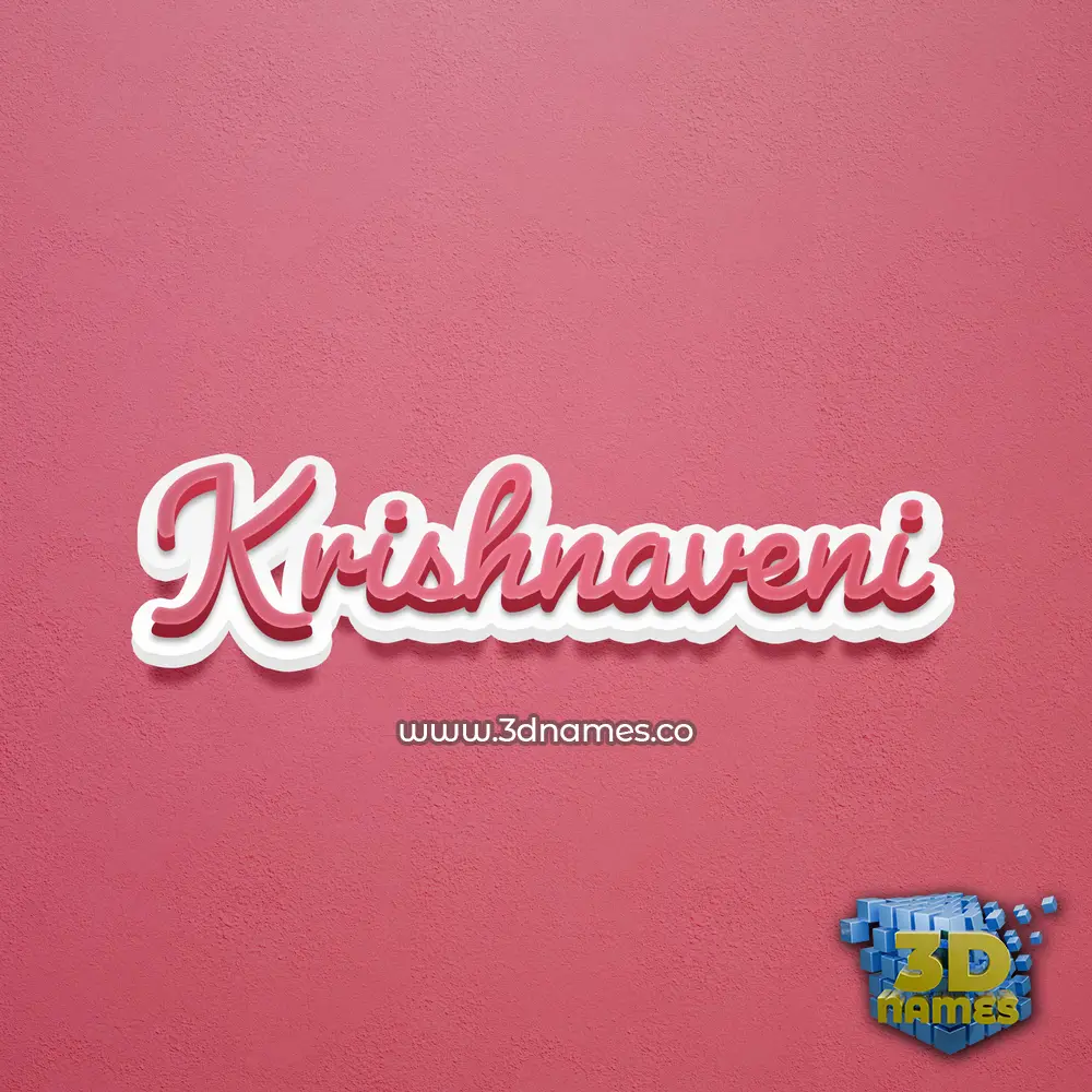 krishnaveni in Red Scribble style - 3D name wallpaper
