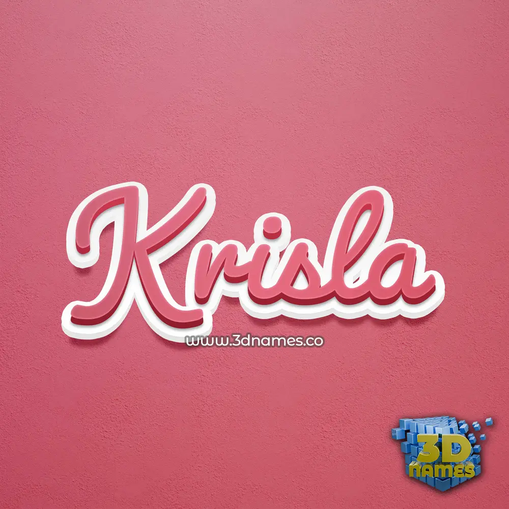 krisla in Red Scribble style - 3D name wallpaper