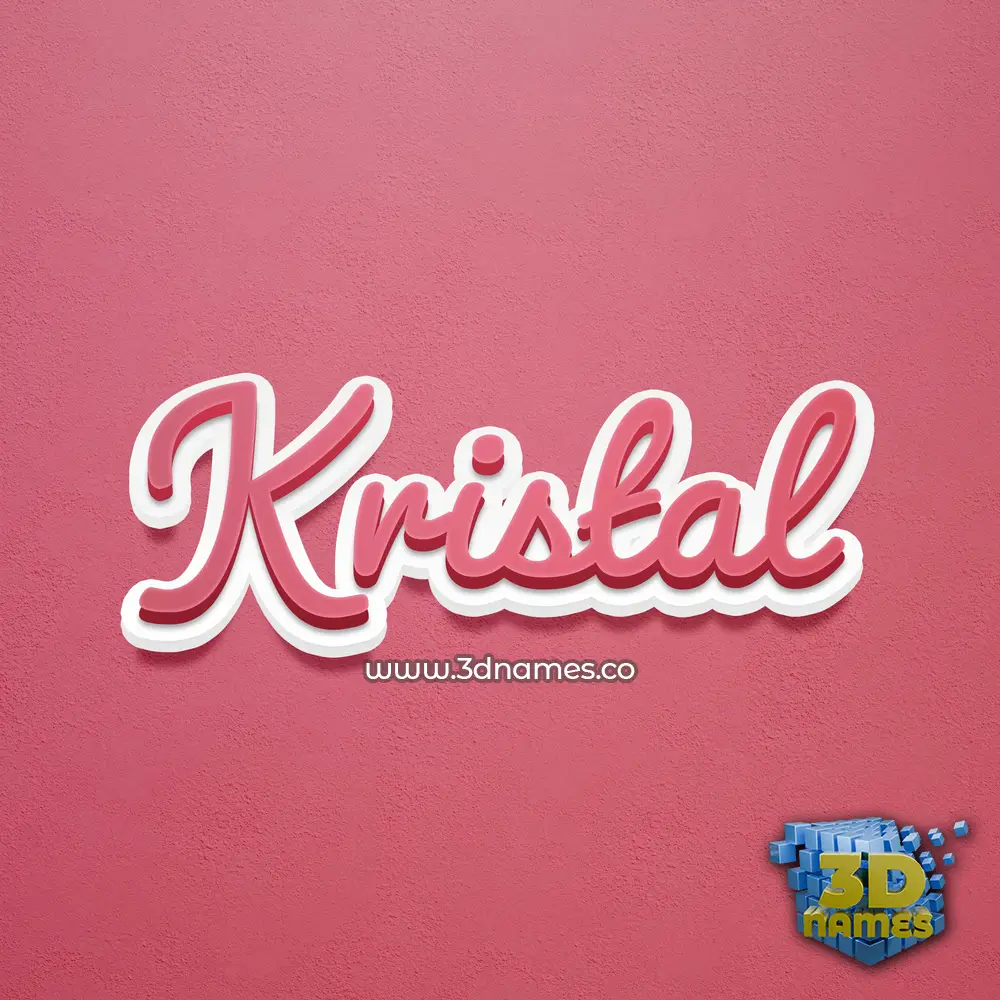 kristal in Red Scribble style - 3D name wallpaper