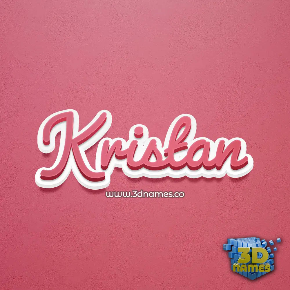 kristan in Red Scribble style - 3D name wallpaper