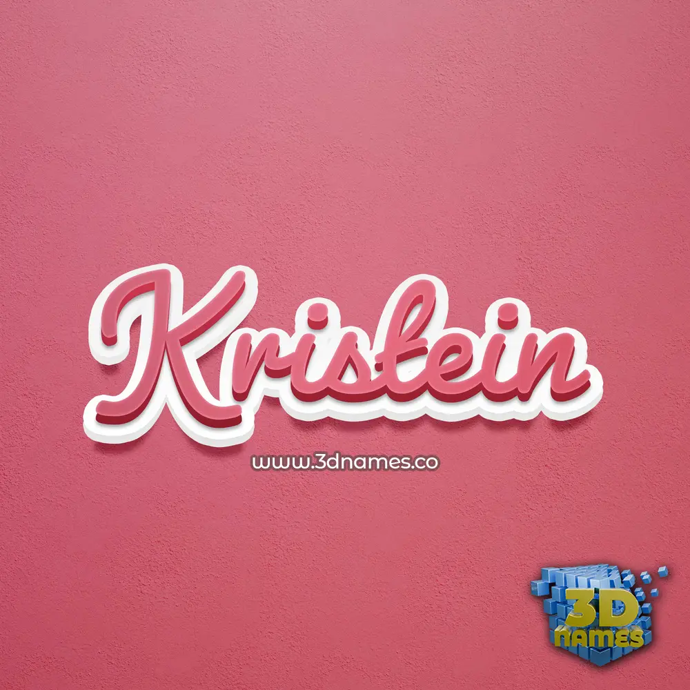 kristein in Red Scribble style - 3D name wallpaper