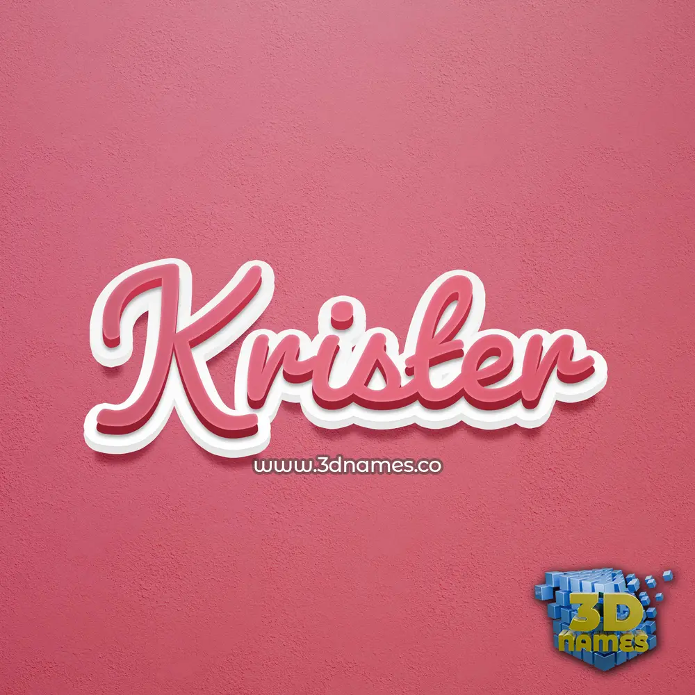 krister in Red Scribble style - 3D name wallpaper