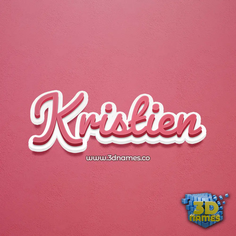 kristien in Red Scribble style - 3D name wallpaper