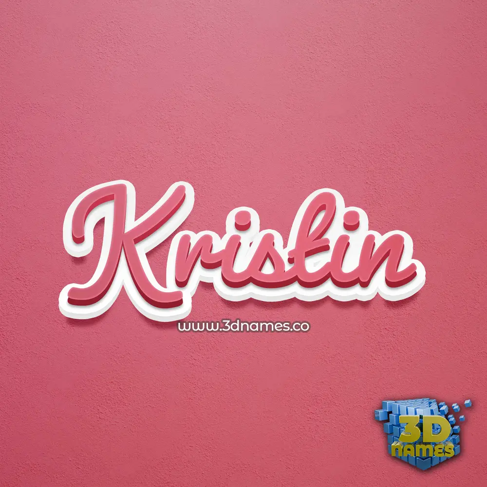 kristin in Red Scribble style - 3D name wallpaper