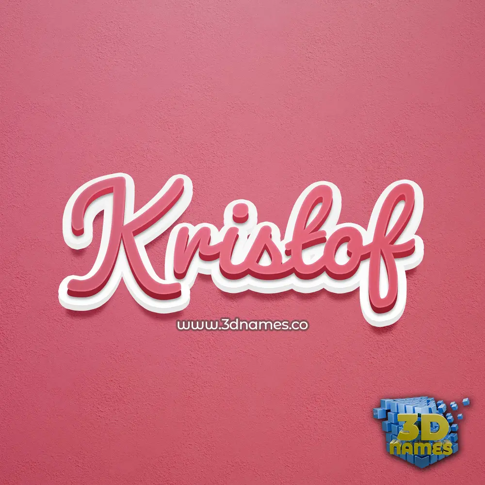 kristof in Red Scribble style - 3D name wallpaper