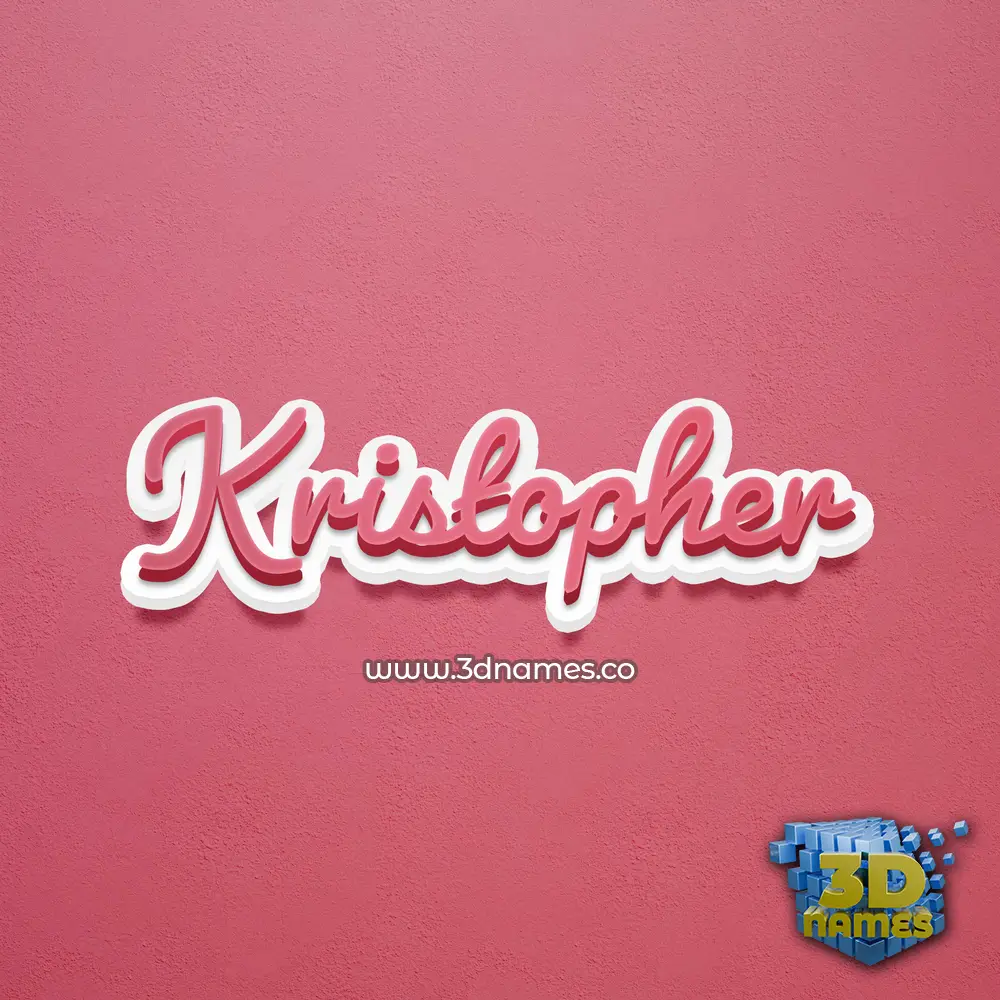 kristopher in Red Scribble style - 3D name wallpaper