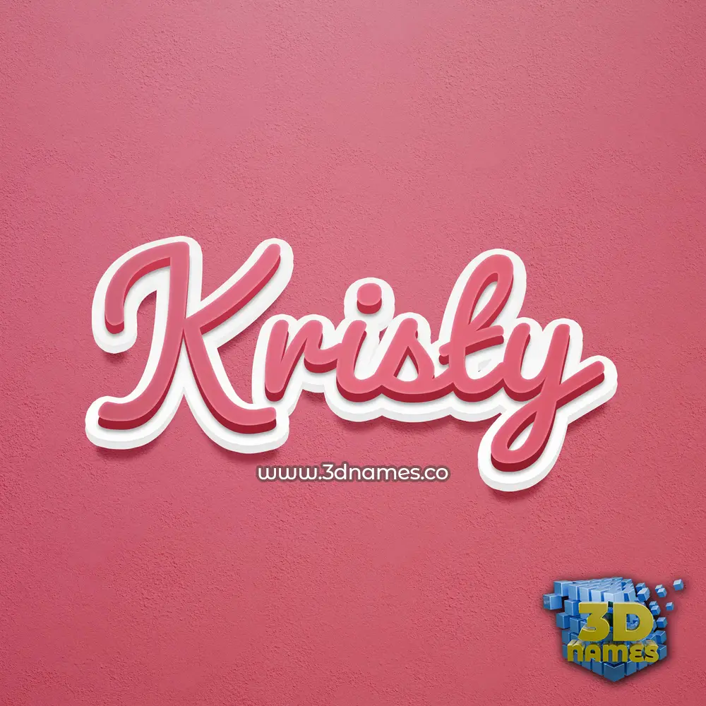 kristy in Red Scribble style - 3D name wallpaper