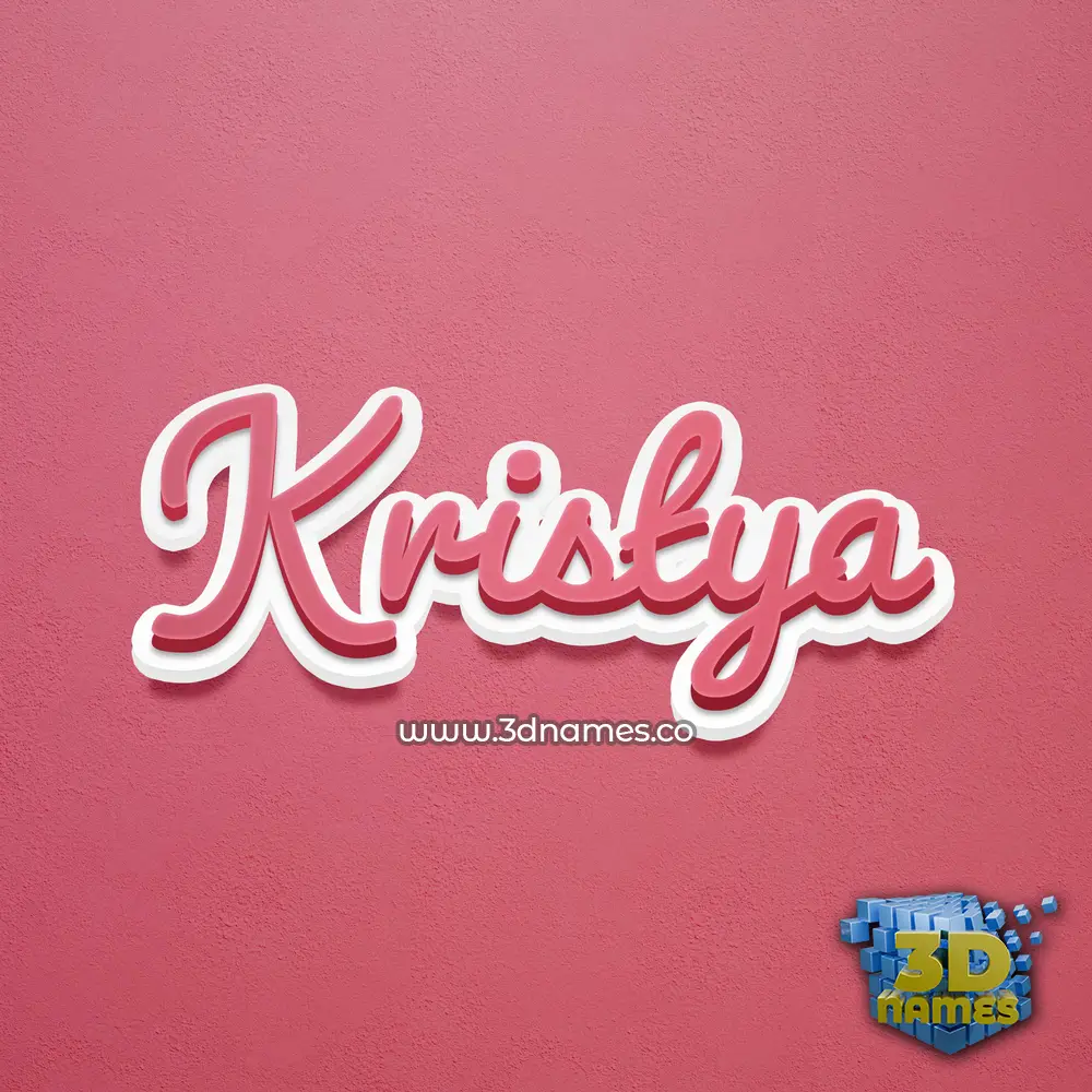 kristya in Red Scribble style - 3D name wallpaper