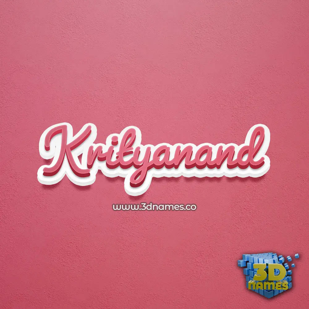 krityanand in Red Scribble style - 3D name wallpaper