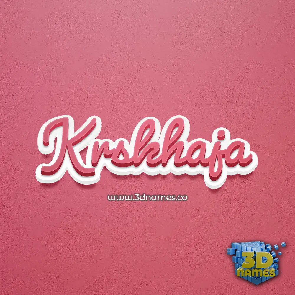 krskhaja in Red Scribble style - 3D name wallpaper