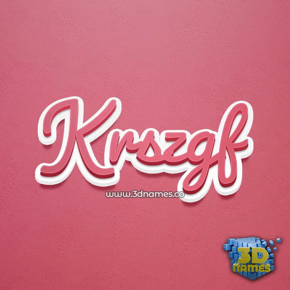 krszgf in Red Scribble style - 3D name wallpaper