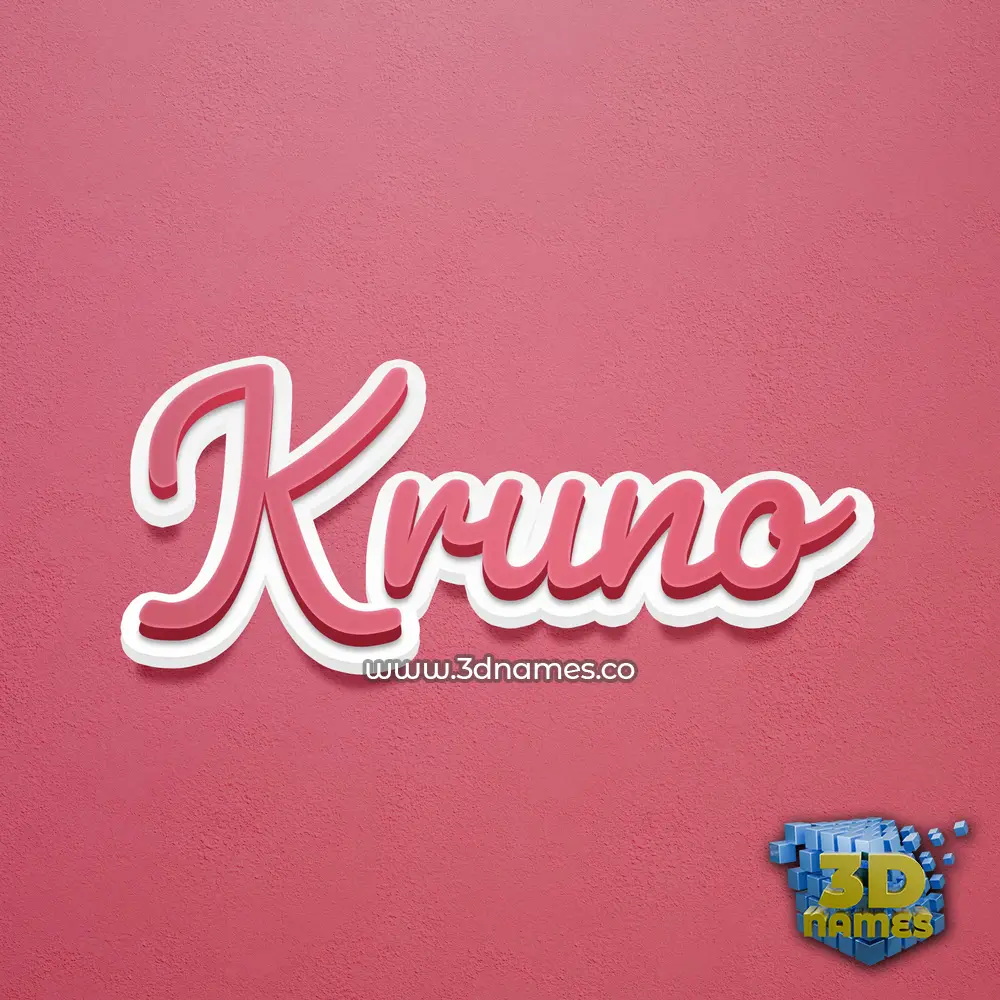 kruno in Red Scribble style - 3D name wallpaper