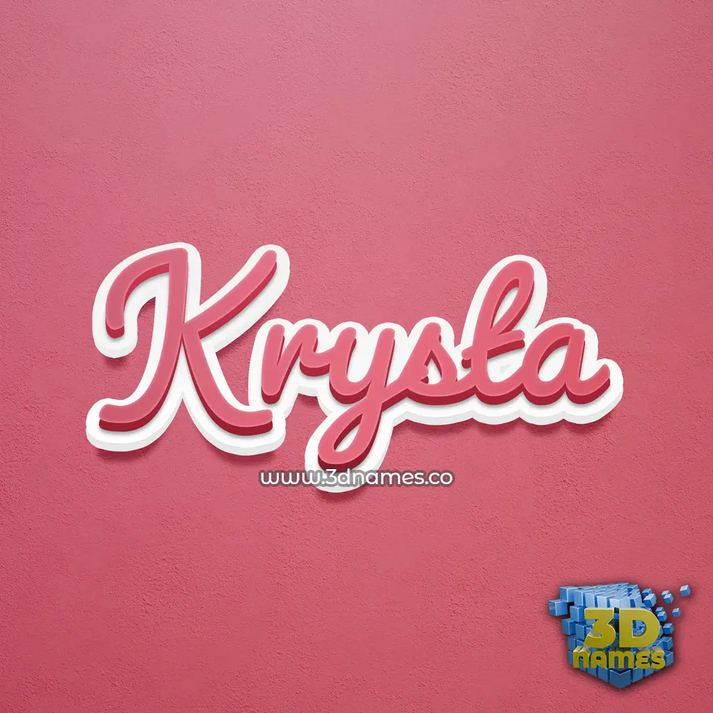 krysta in Red Scribble style - 3D name wallpaper