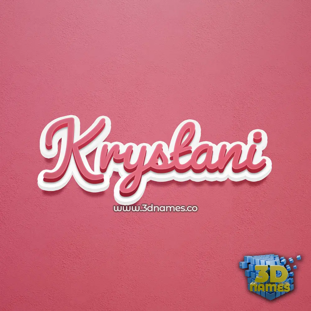krystani in Red Scribble style - 3D name wallpaper