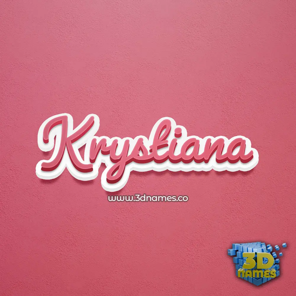 krystiana in Red Scribble style - 3D name wallpaper