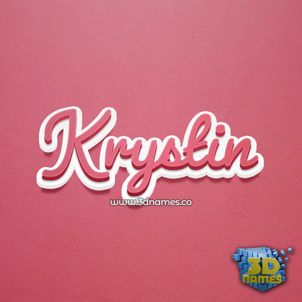 krystin in Red Scribble style - 3D name wallpaper