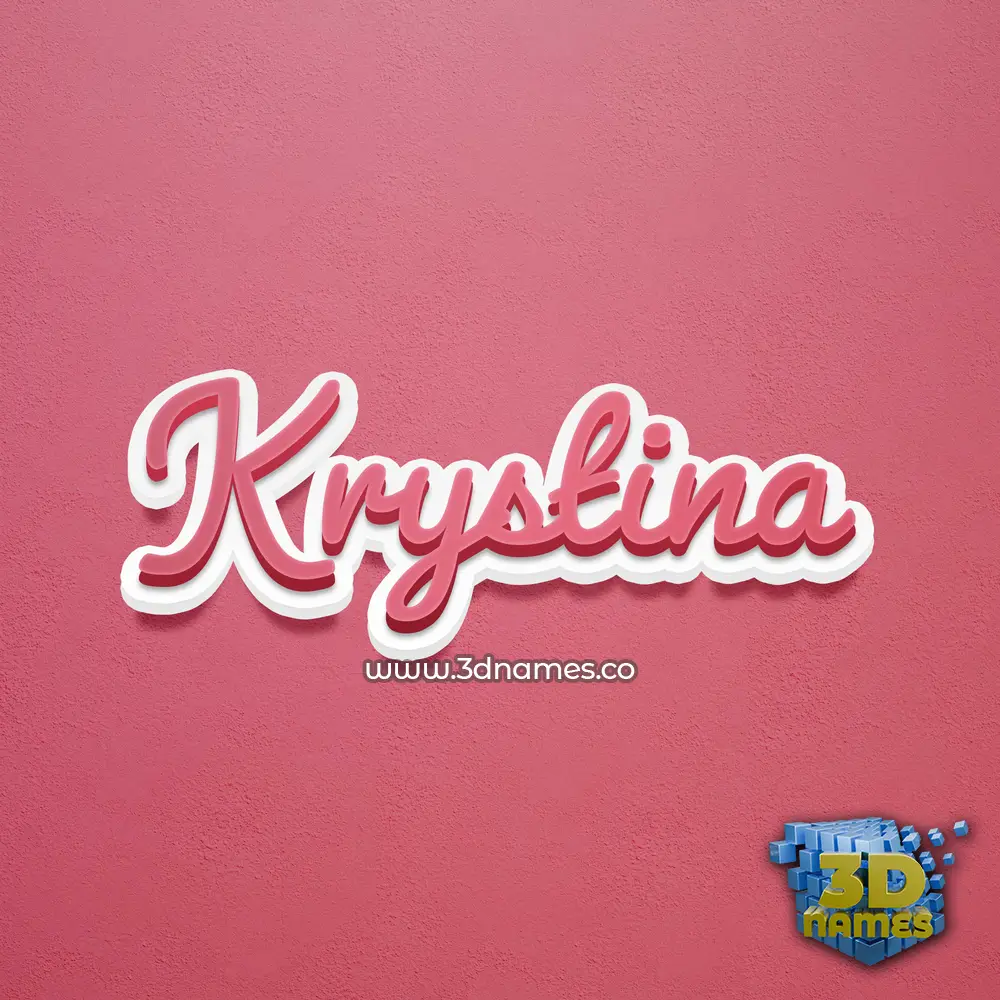 krystina in Red Scribble style - 3D name wallpaper
