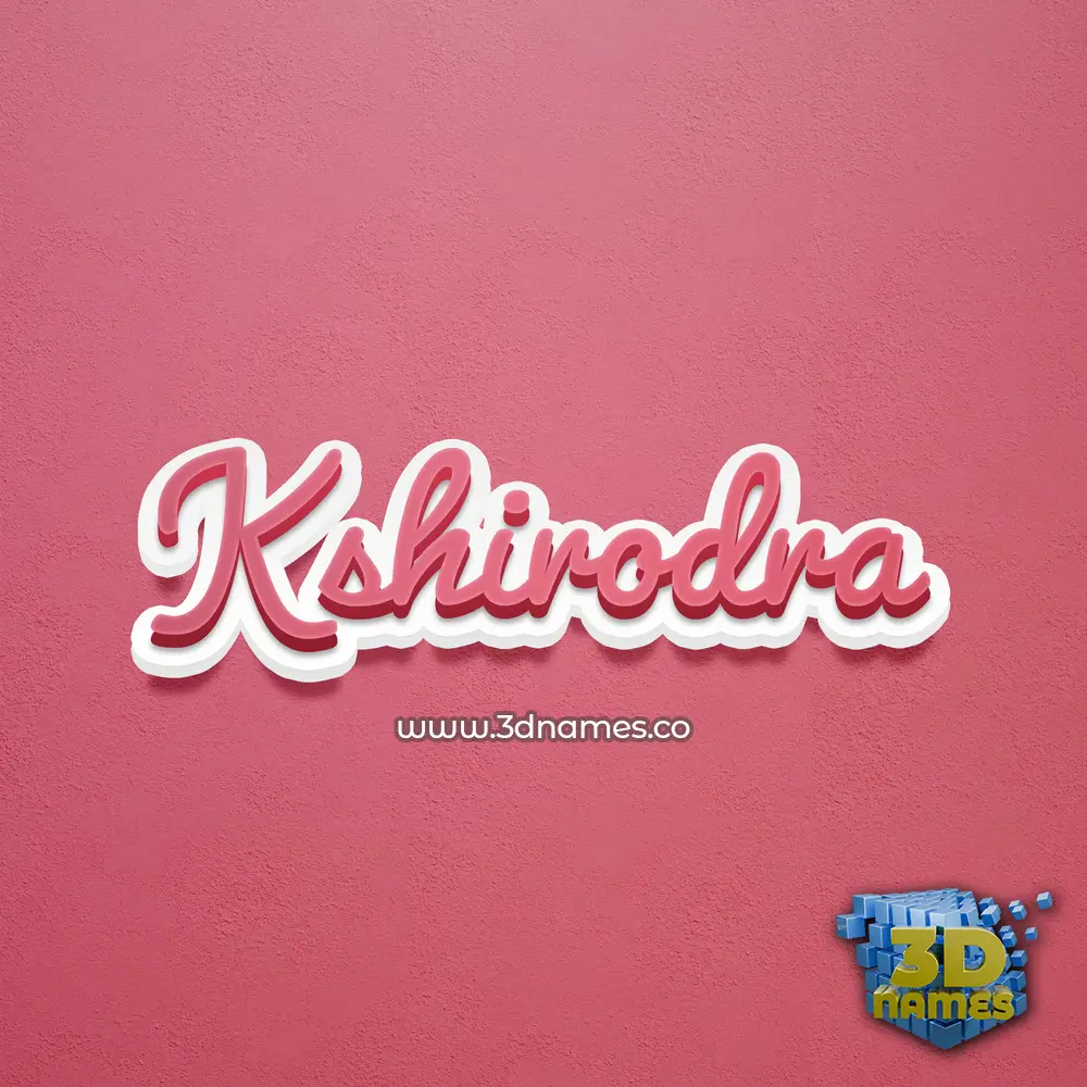 kshirodra in Red Scribble style - 3D name wallpaper