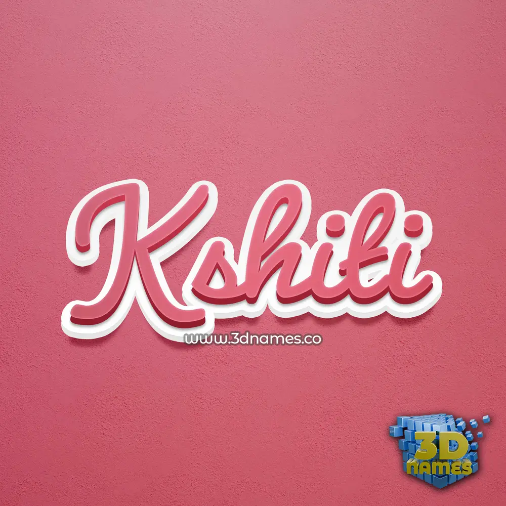 kshiti in Red Scribble style - 3D name wallpaper