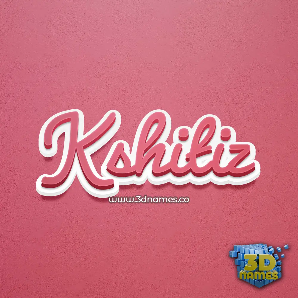 kshitiz in Red Scribble style - 3D name wallpaper