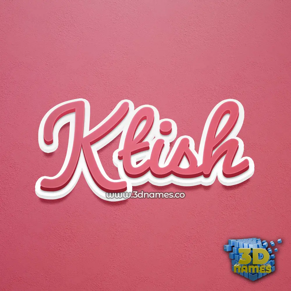 ktish in Red Scribble style - 3D name wallpaper