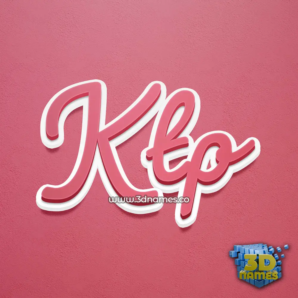 ktp in Red Scribble style - 3D name wallpaper