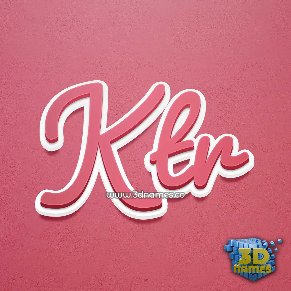 ktr in Red Scribble style - 3D name wallpaper