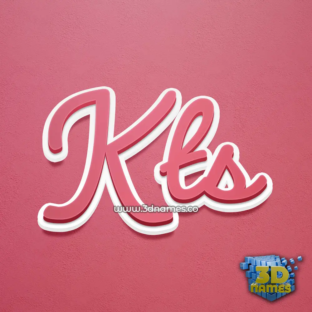 kts in Red Scribble style - 3D name wallpaper
